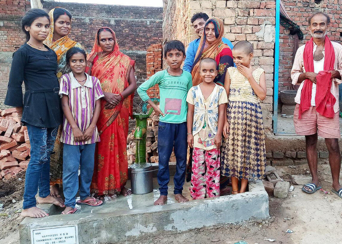 Mécénat Happiness R&D - Pompe à eau en Inde à Ramgarh